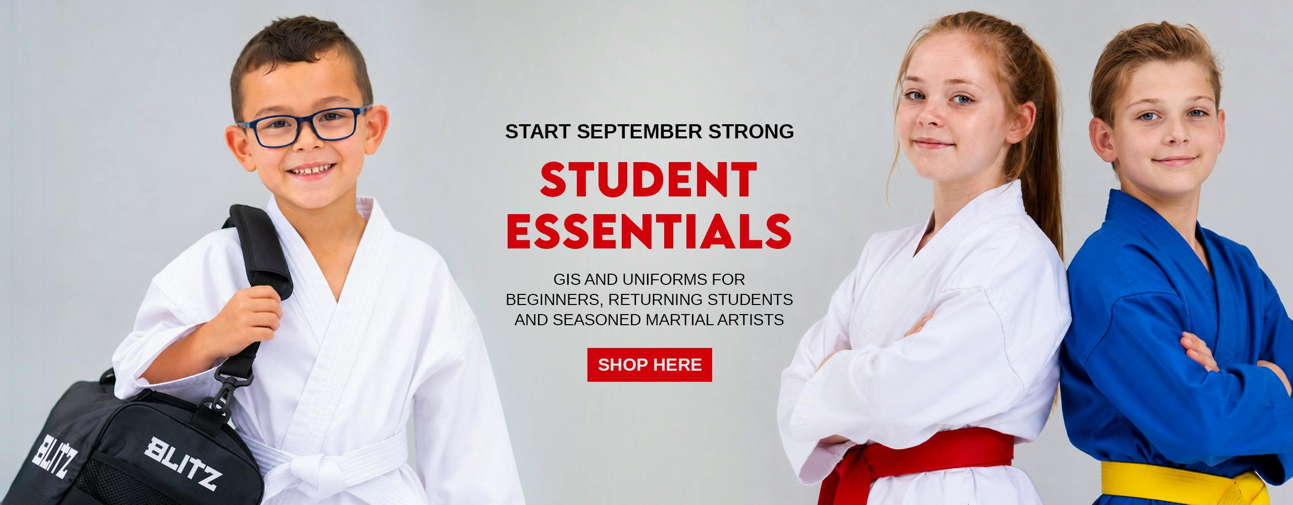 Start September strong with our Martial Arts essentials for beginners, returning students and seasoned Martial Artists.