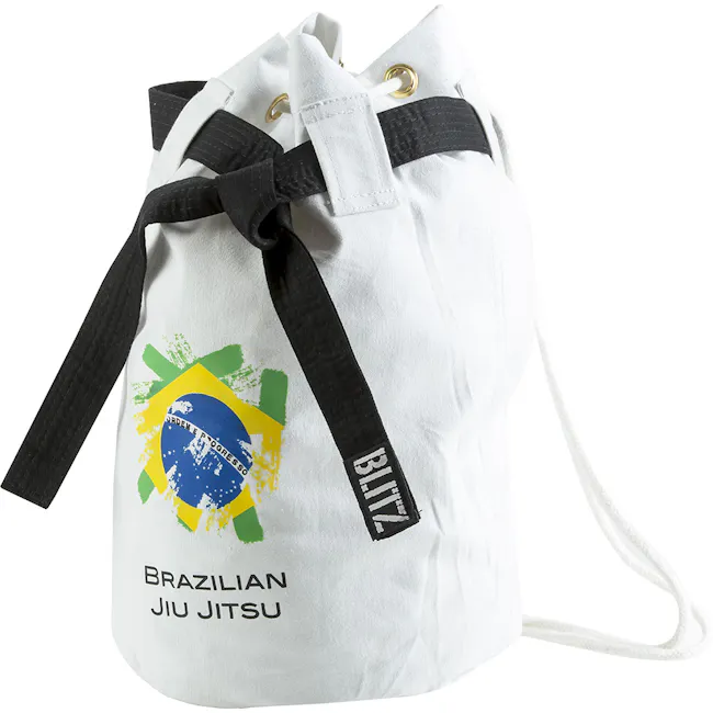 Blitz Brazilian Jiu Jitsu Discipline Duffle Bag - White