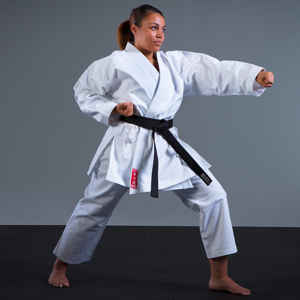 Blitz Adults Silver Tournament Karate Gi Cotton Comfort Uniform Training Suit 