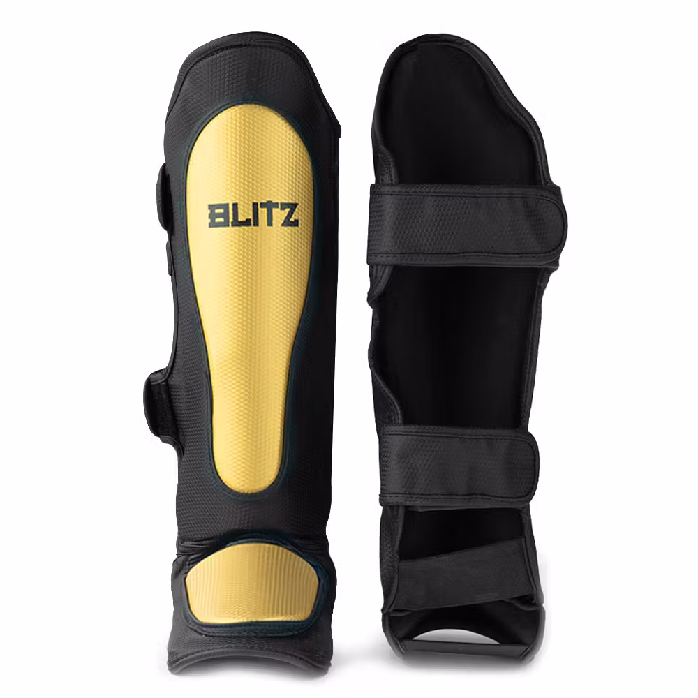 Image of Blitz Centurion Shin Guards - Black / Gold