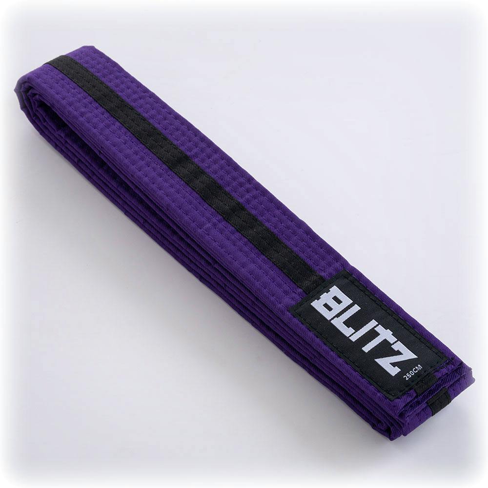 Image of Blitz Colour Belt / Black Stripe - Purple / Black