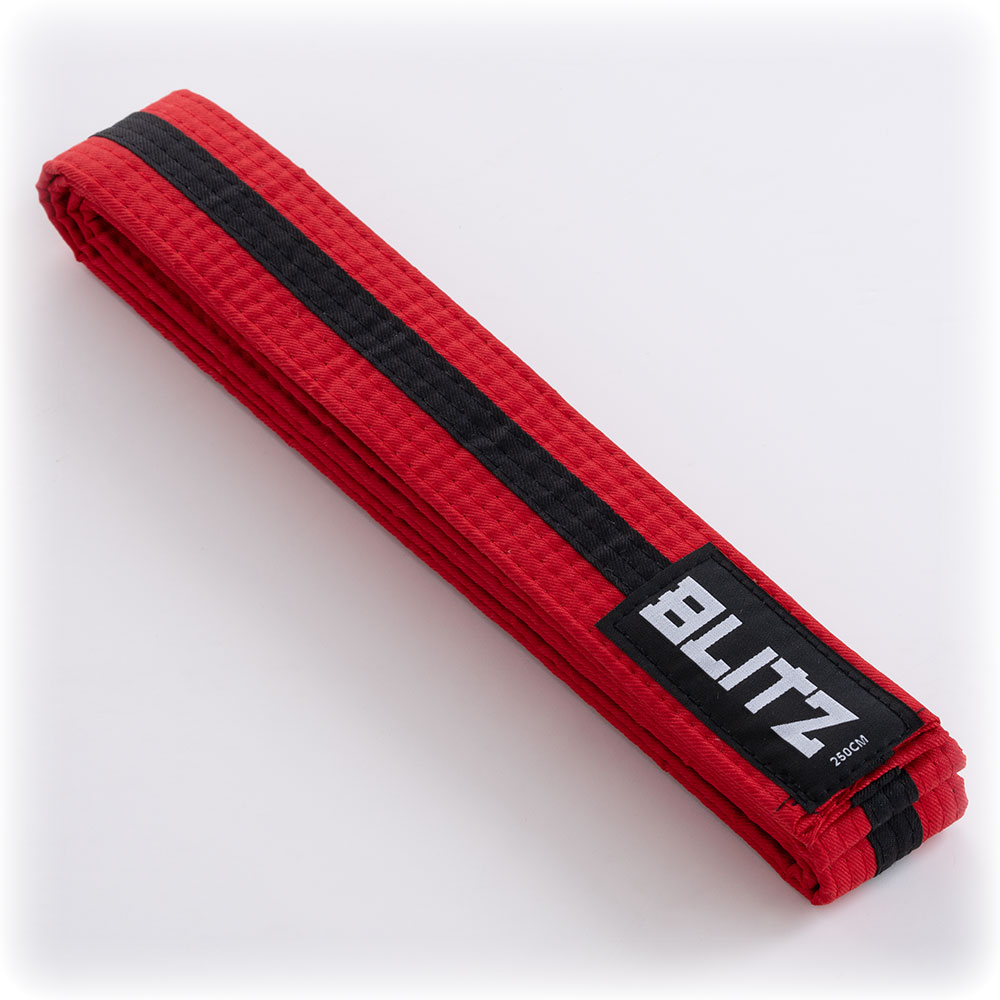 280cm Blitz Black Belt With Red Stripe 