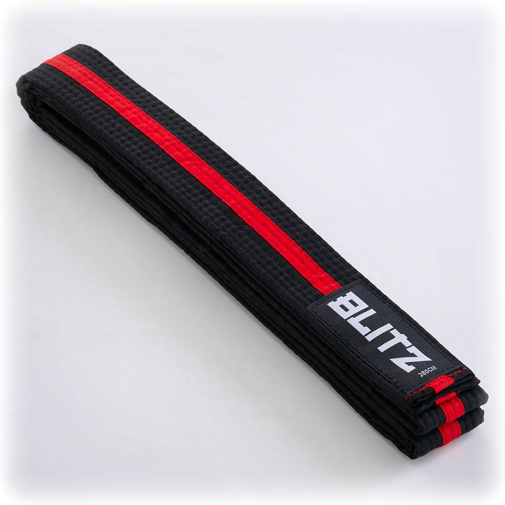 Image of Blitz Colour Belt / Colour Stripe - Black / Red