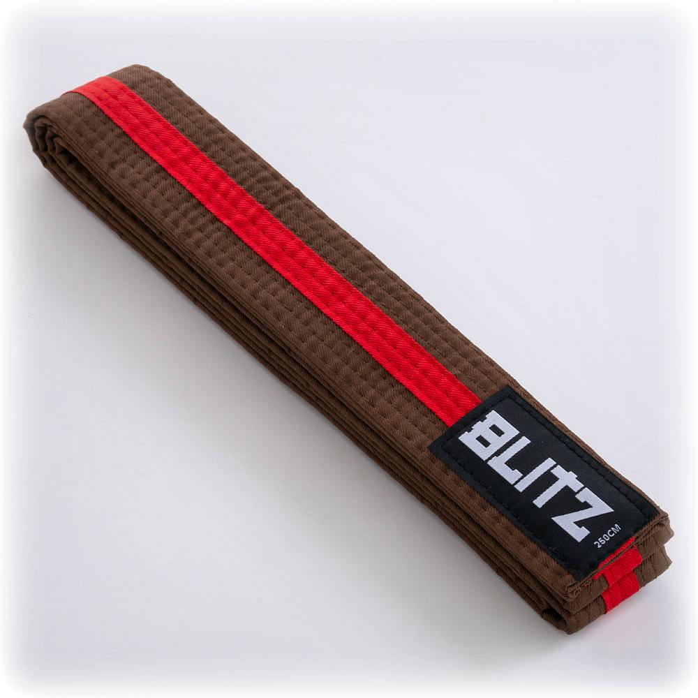 Image of Blitz Colour Belt / Colour Stripe - Brown / Red