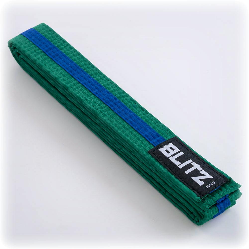 Image of Blitz Colour Belt / Colour Stripe - Green / Blue