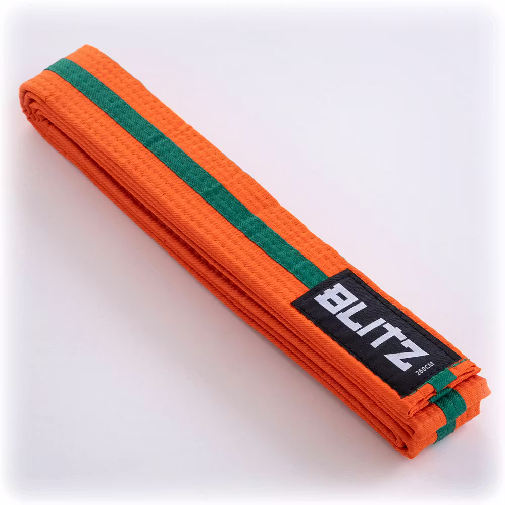 Image of Blitz Colour Belt / Colour Stripe - Orange / Green