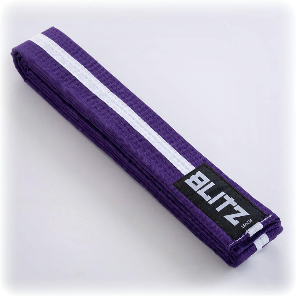 Image of Blitz Colour Belt / White Stripe - Purple / White