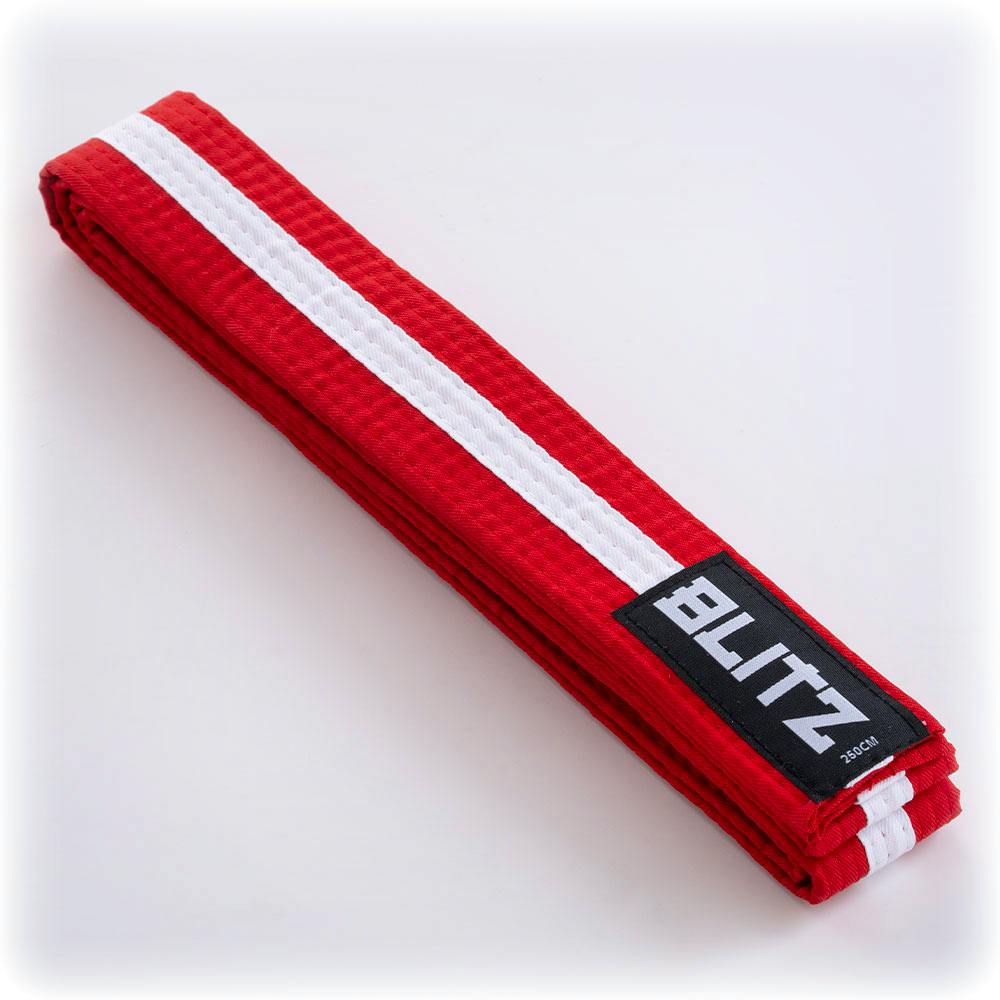Image of Blitz Colour Belt / White Stripe - Red / White