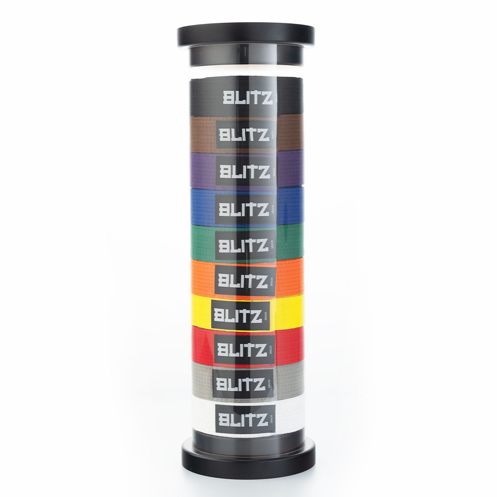 10 belts Blitz Martial Arts Belt Display Cylinder 