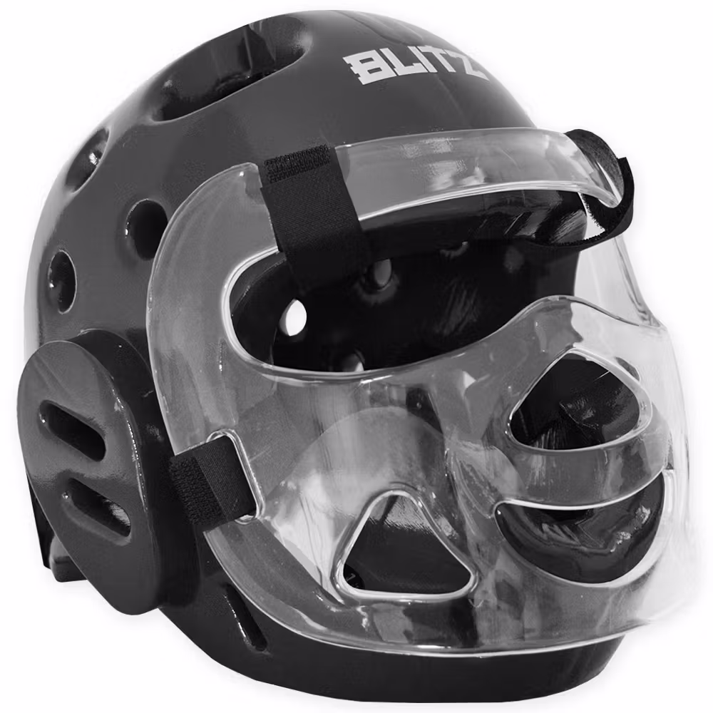 Blitz Dipped Foam Head Guard With Face Shield