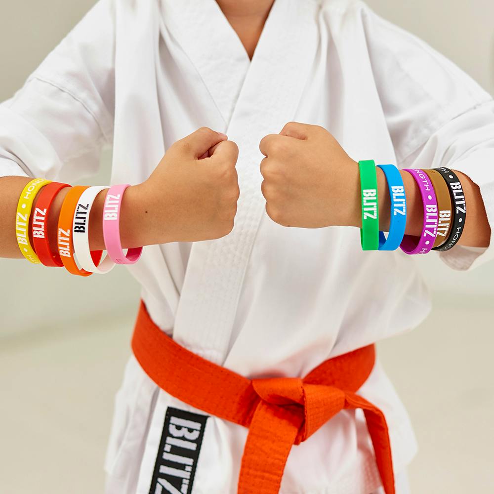 Karate Red Belt Silicone Grading Wrist Band 