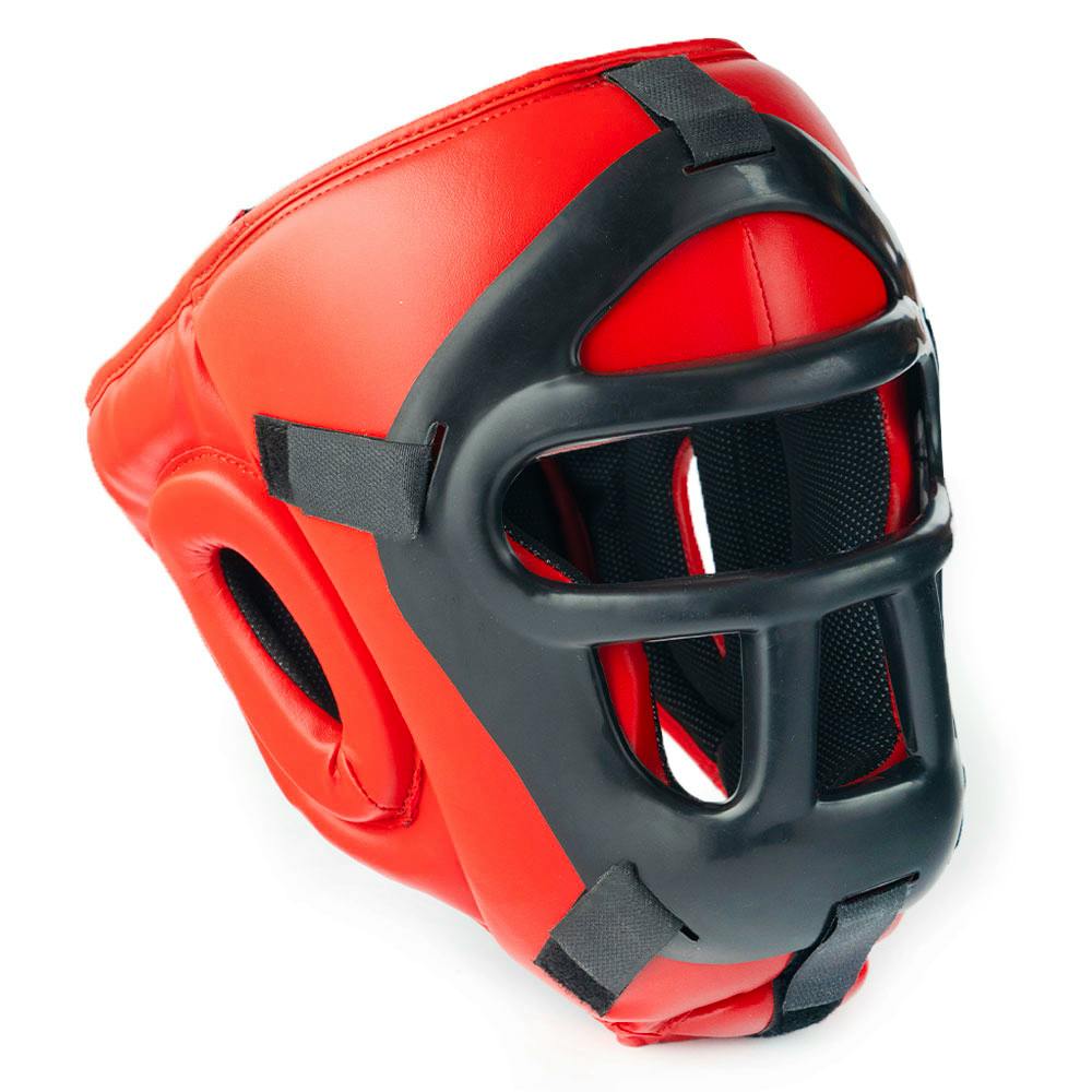 Image of Blitz Grilled Head Guard - Red