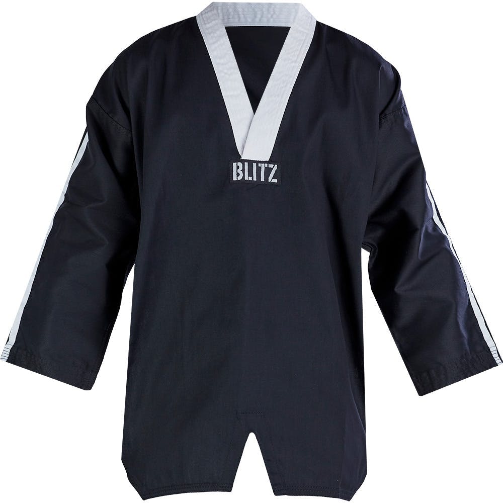 Blitz Kickboxing Trousers Martial Arts Full Contact Satin Black & Red 5/180 