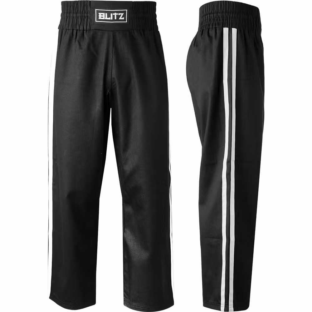 Image of Blitz Classic Polycotton Contact Trousers - Black / White