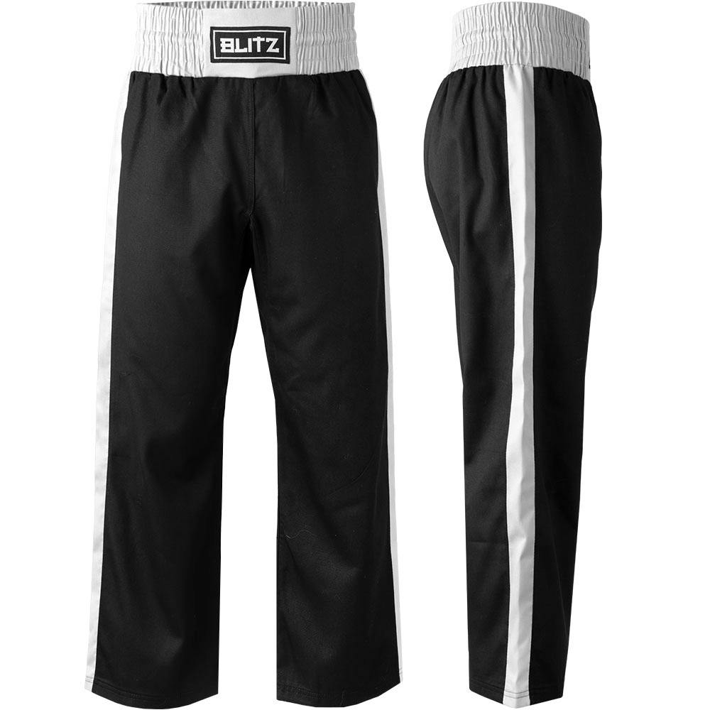 Image of Blitz Defiant Polycotton Contact Trousers - Black / White