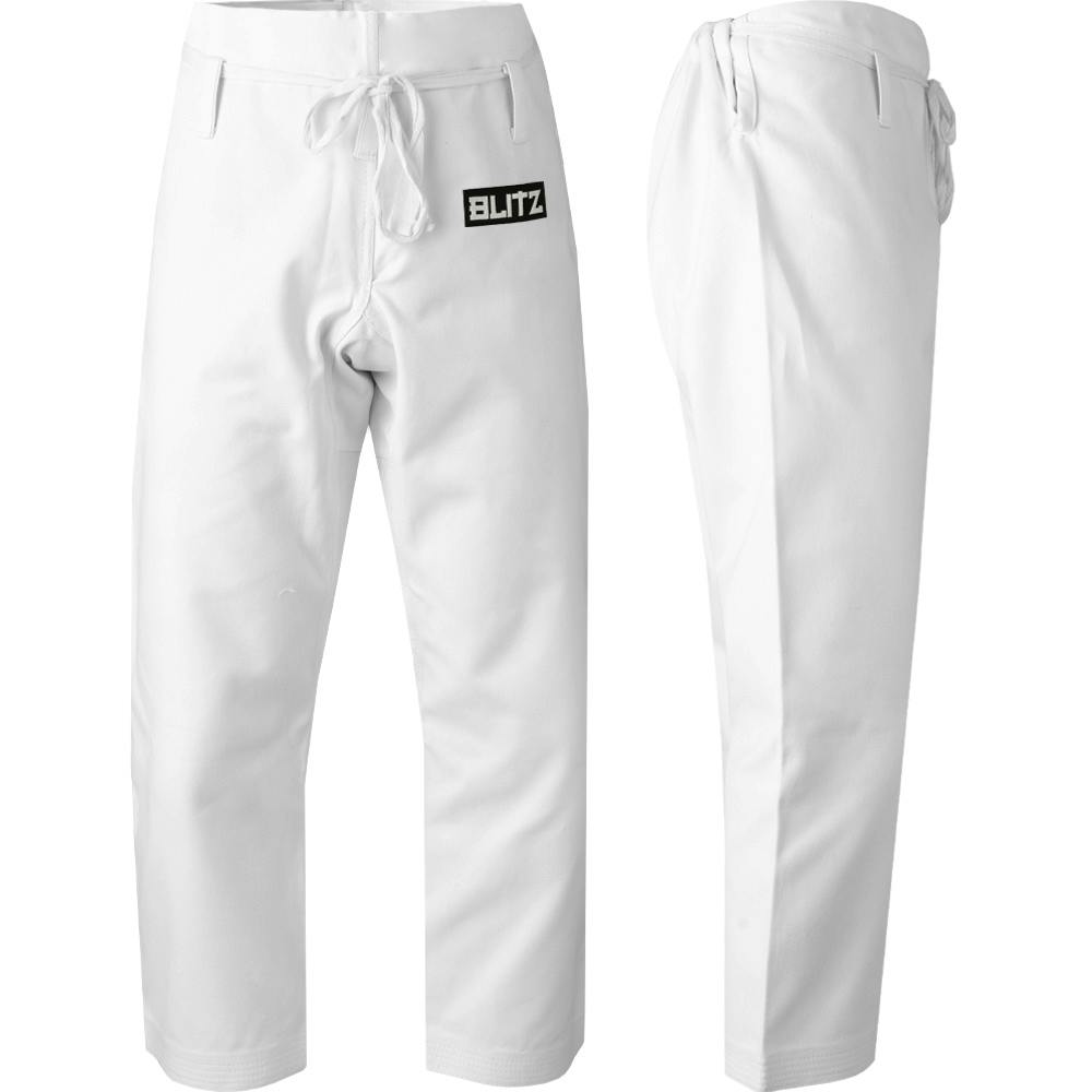 Image of Blitz Middleweight Martial Arts Trousers - White