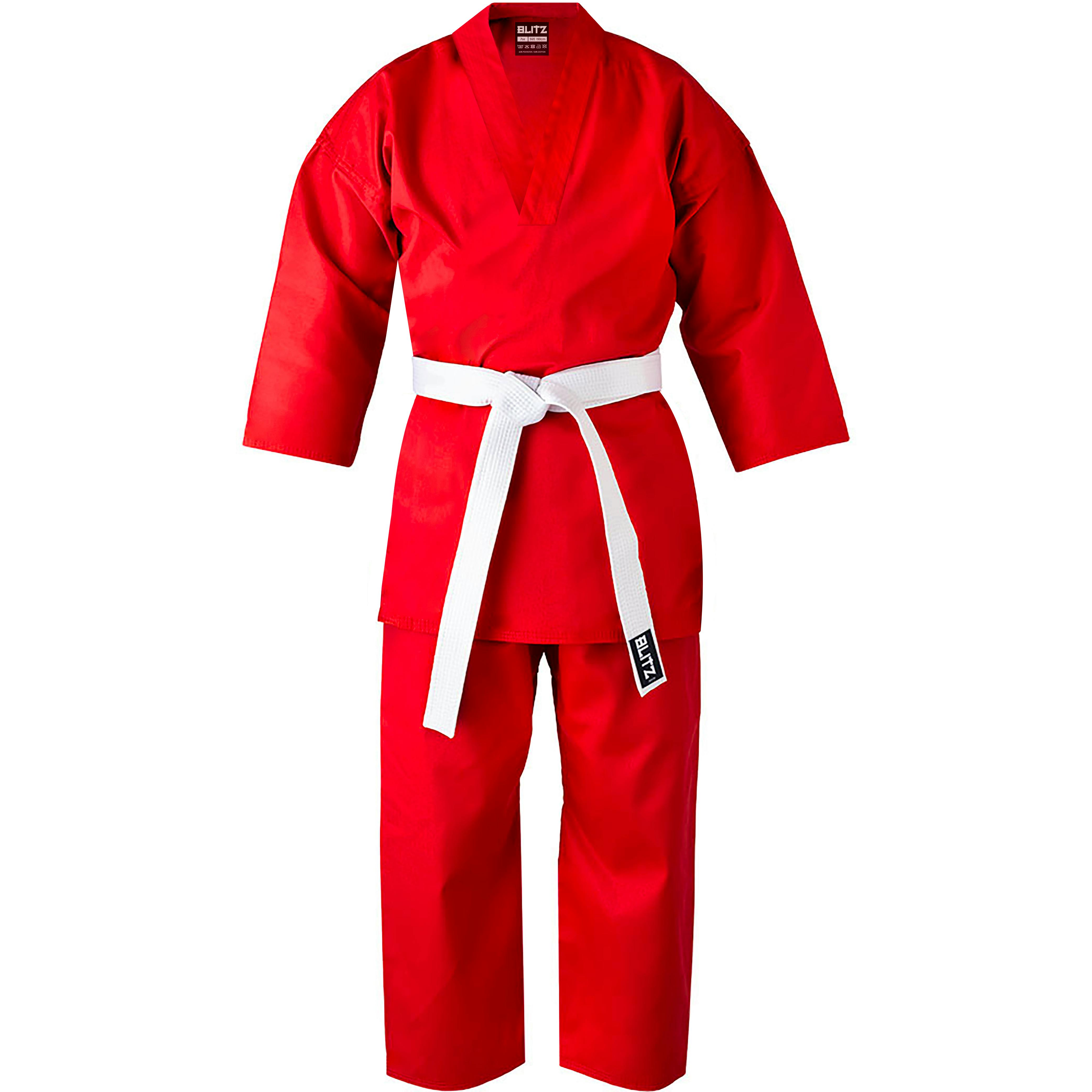 Image of Blitz V-Neck Martial Arts Gi - Red