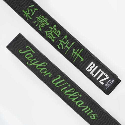 Blitz Personalised Black Belt - Essential Japanese
