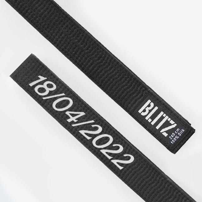 Blitz Personalised Black Belt - Grading Date
