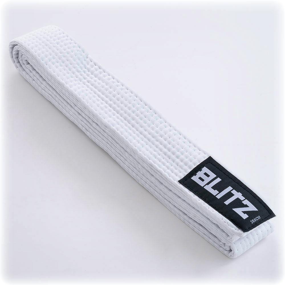 Image of Blitz Plain Coloured Belt - White - 200cm
