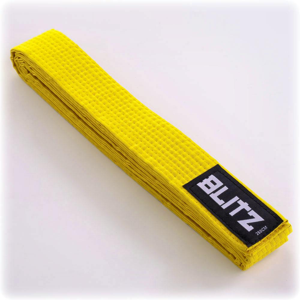 Image of Blitz Plain Coloured Belt - Yellow - 200cm