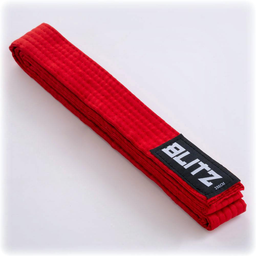 Image of Blitz Plain Coloured Lightweight Belt - Red - 200cm