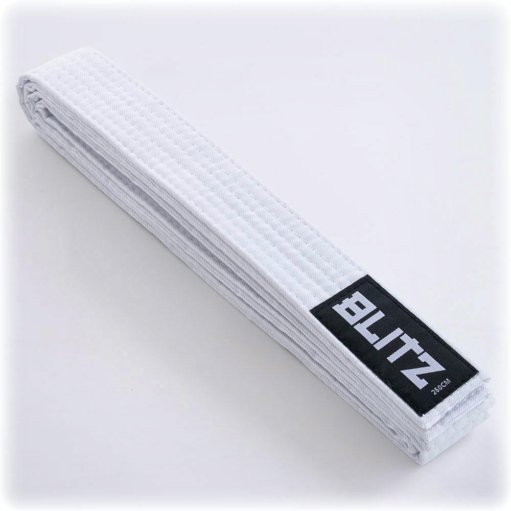 Image of Blitz Plain Coloured Lightweight Belt - White - 200cm