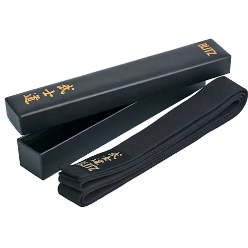 Blitz Premium Cotton Black Belt With Presentation Box