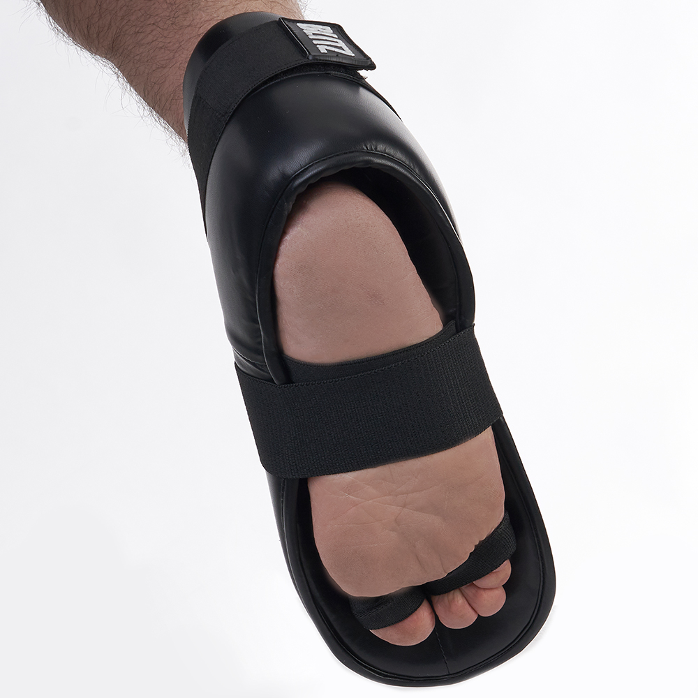 Black X-Small Blitz Sport PU Semi Contact Foot Protector 