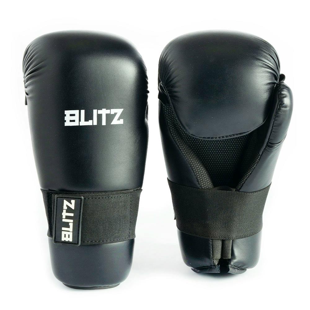Image of Blitz Semi Contact Open Palm Gloves - Black