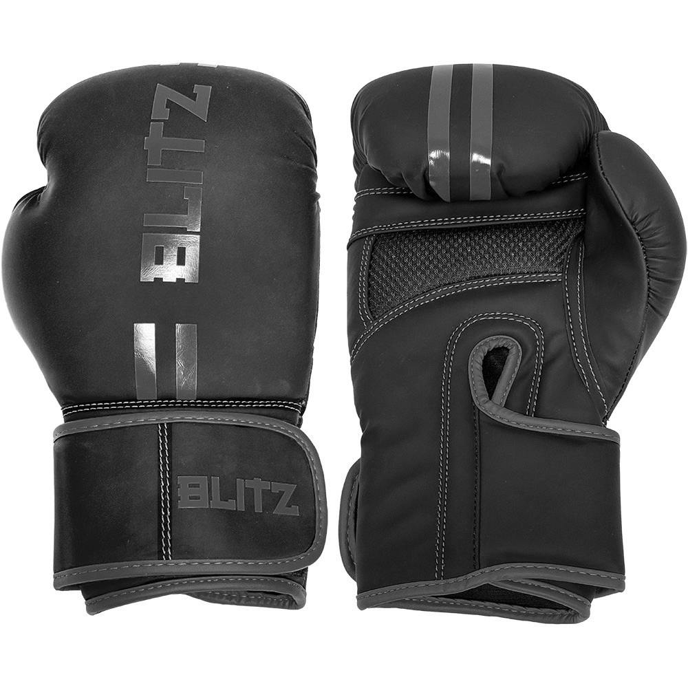 Image of Blitz Titan Boxing Gloves - Black / Black - 10oz