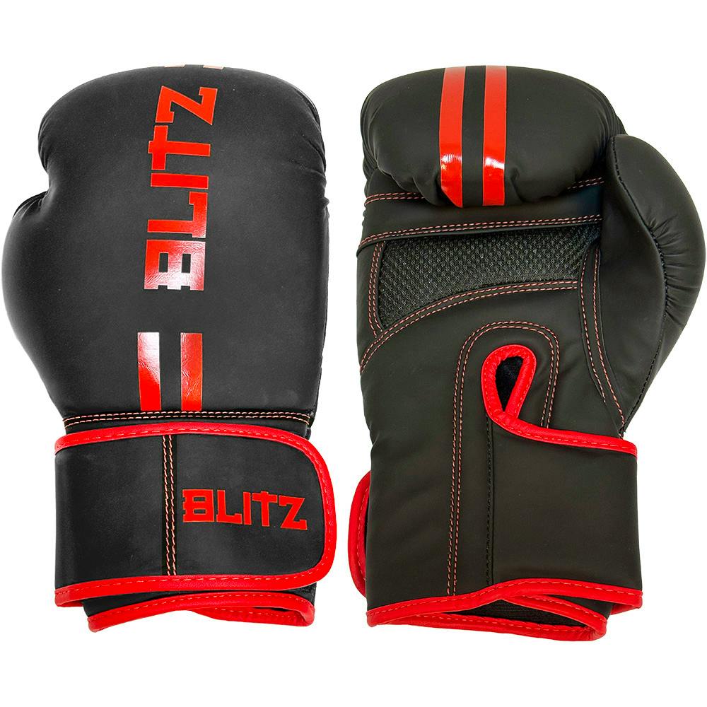Image of Blitz Titan Boxing Gloves - Black / Red - 10oz